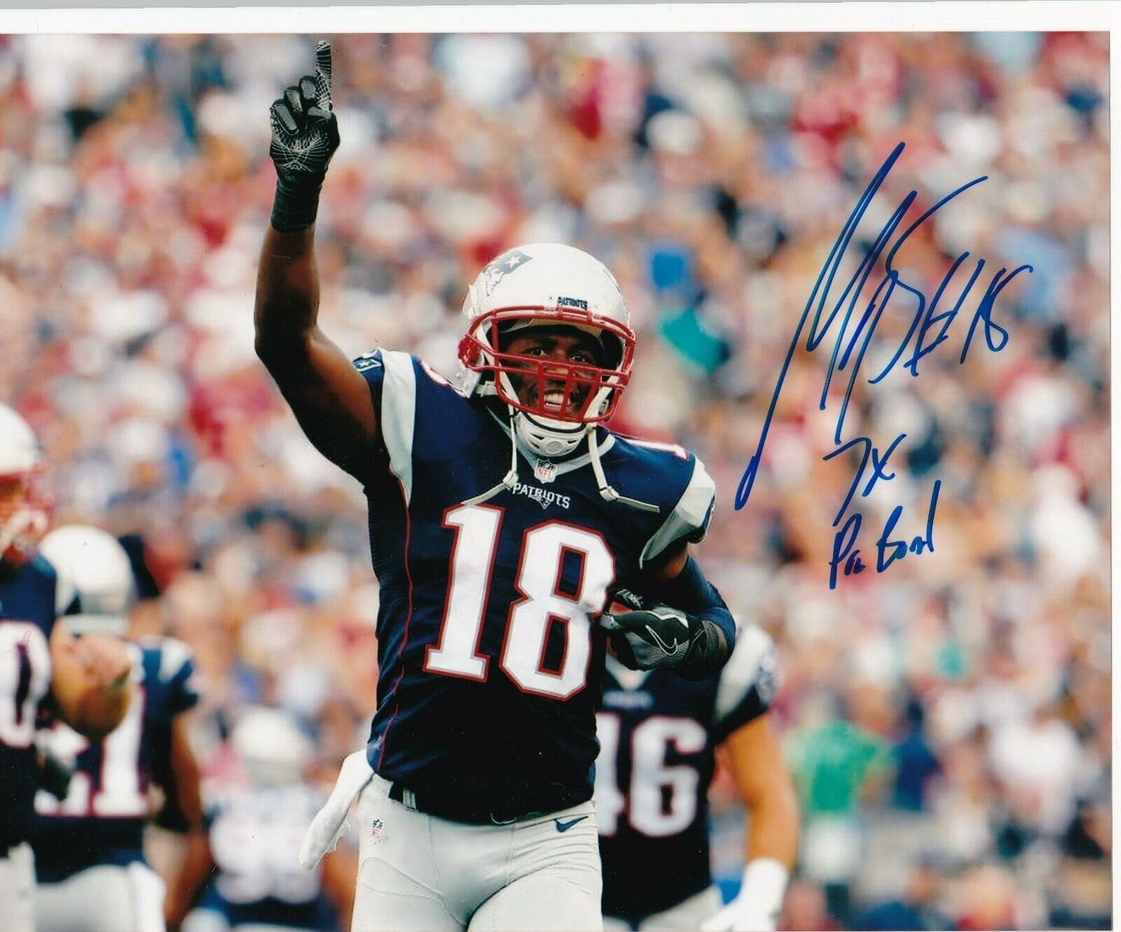 MATTHEW SLATER NEW ENGLAND PATRIOTS 7 X PRO BOWL ACTION SIGNED 8x10