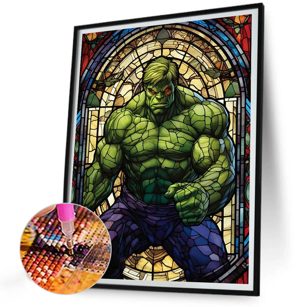 Diamond Painting - Full Round Drill - Stained Glass Hulk(Canvas|30*40cm)