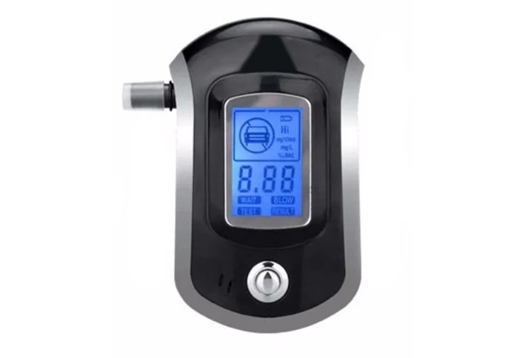 Hugoiio™ Police-grade Professional Alcohol Tester Breathalyzer with LCD Display And 5 Mouthpiece