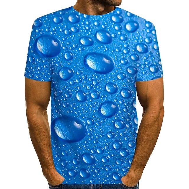 Men's T-Shirt Graphic Crew Neck Casual Everyday Print Short Sleeve Top Streetwear