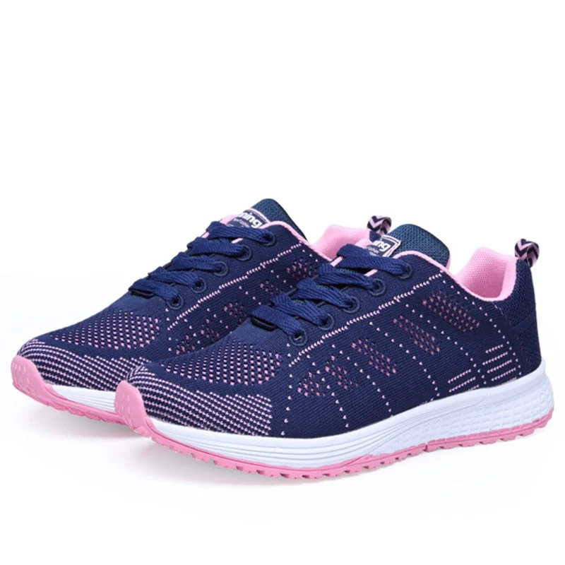 Women's Sneakers Casual Shoes Flats Air Mesh Breathable Trainers Ladies Shoes Female Sneakers Women Shoes Basket Tenis Feminino