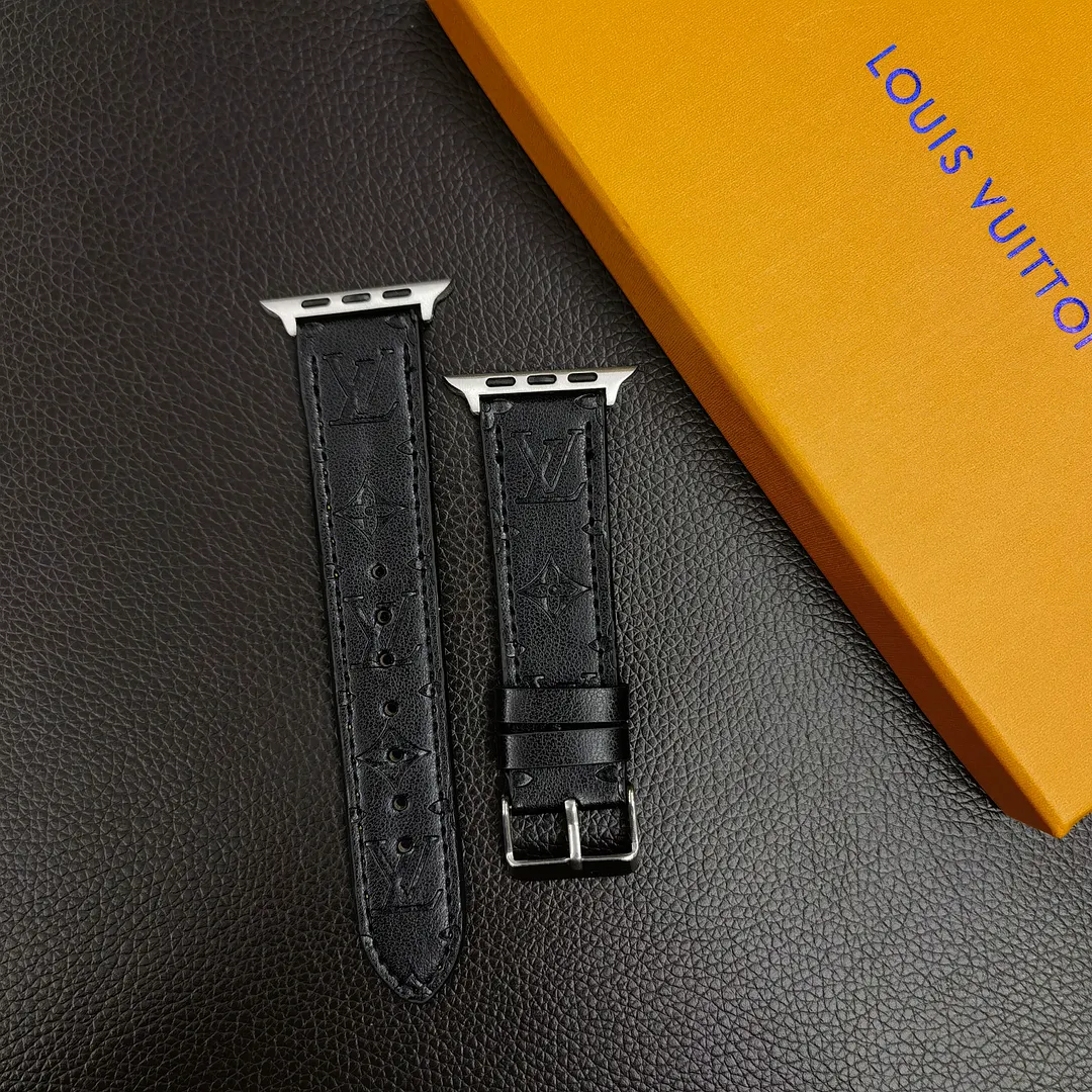 Louis Vuitton 3D Embossed Leather Apple Watch Strap