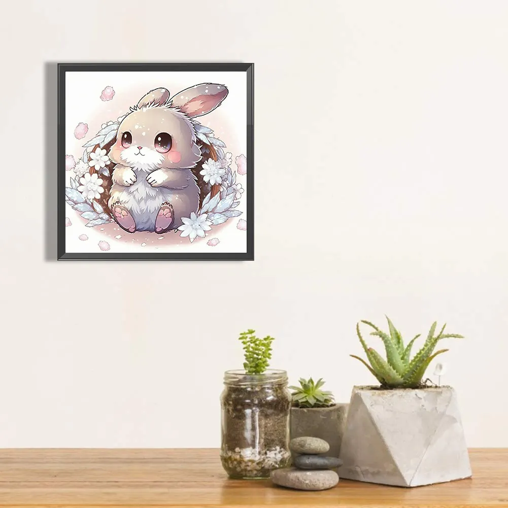 Full Round Diamond Painting 30*30cm - Rabbit