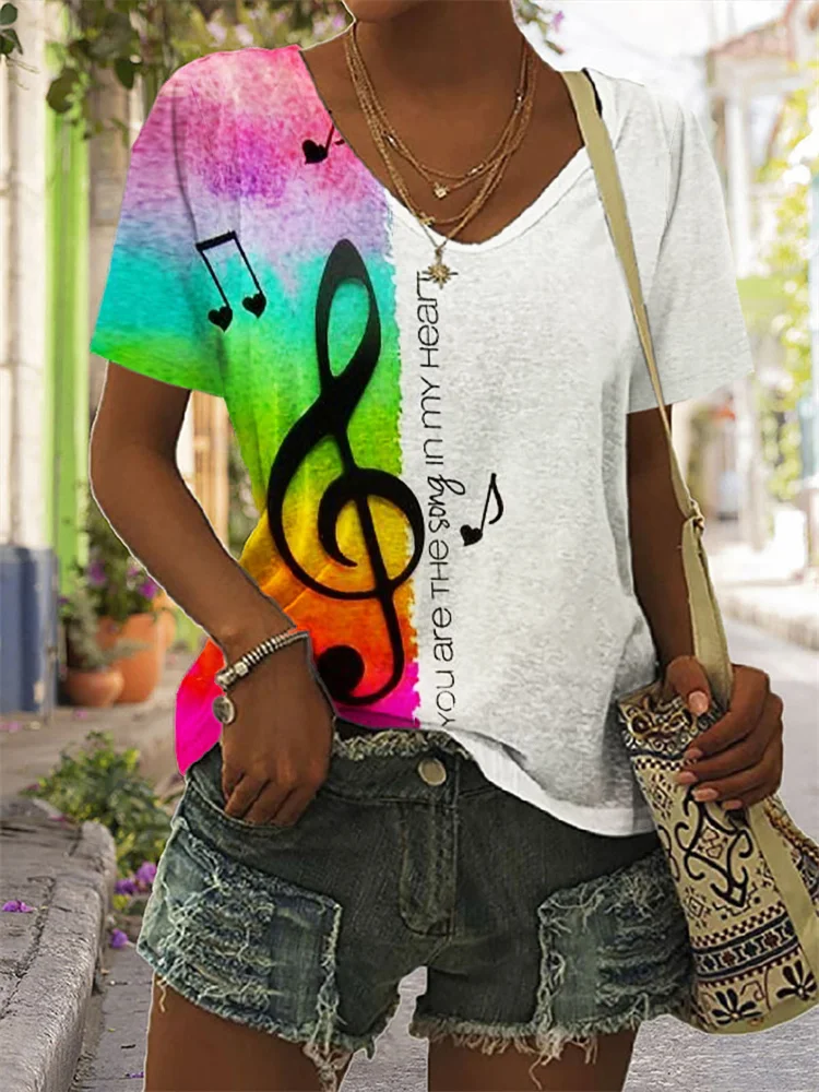 You Are The Song In My Heart Rainbow Watercolor T Shirt