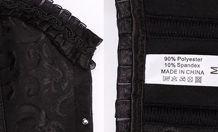 Billionm Sapubonva Corsets and Bustiers Tops Women Sexy White Black Green Vintage Flower Print Overbust Plus Size Lingerie Corselet