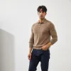 A Class 100% Pure Cashmere Sweater Men's POLO Neck Knitted Pullover Autumn and Winter New Warm Top Fashion Korean Edition Jacket