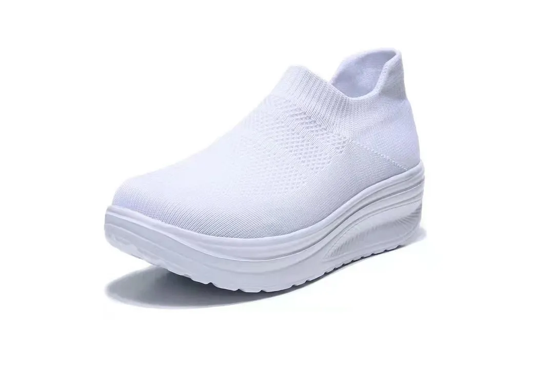 Breakj Breakj Spring And Summer New Ultra-Light Sole Flying Weave Breathable 43 Large Thick Sole Comfortable Single Shoe Tide