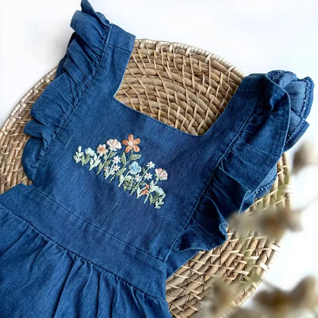 7 PCS Wildflower Embroidery Pattern Tear & Stick