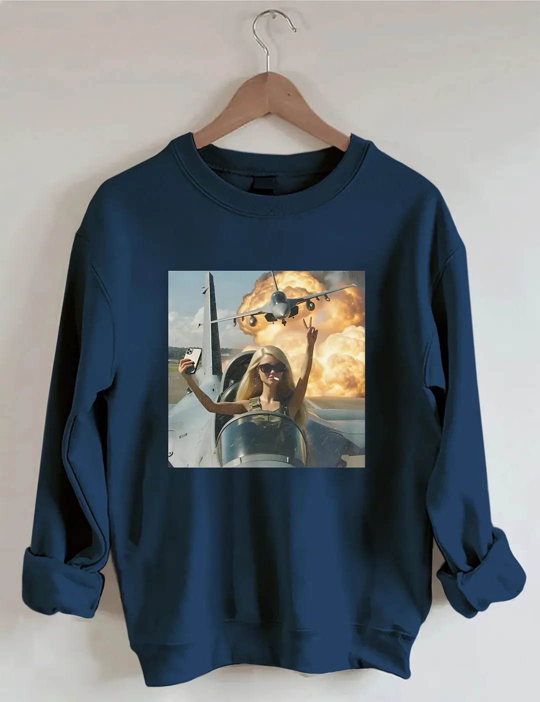 Doll Flying A Plane Sweatshirt
