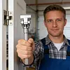 Door Hinge Adjustment Tool Adjustable Hinges Wrench Universal Fit for Interior & Exterior Doors Stainless Steel Door Hinge Tool for Sagging Doors