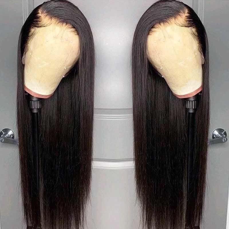 Pre Plucked Straight Lace Front Human Hair Wigs With Baby Hair