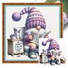 Gnome Reading Newspaper-11CT Stamped Cross Stitch 40*40cm/15.75*15.75in