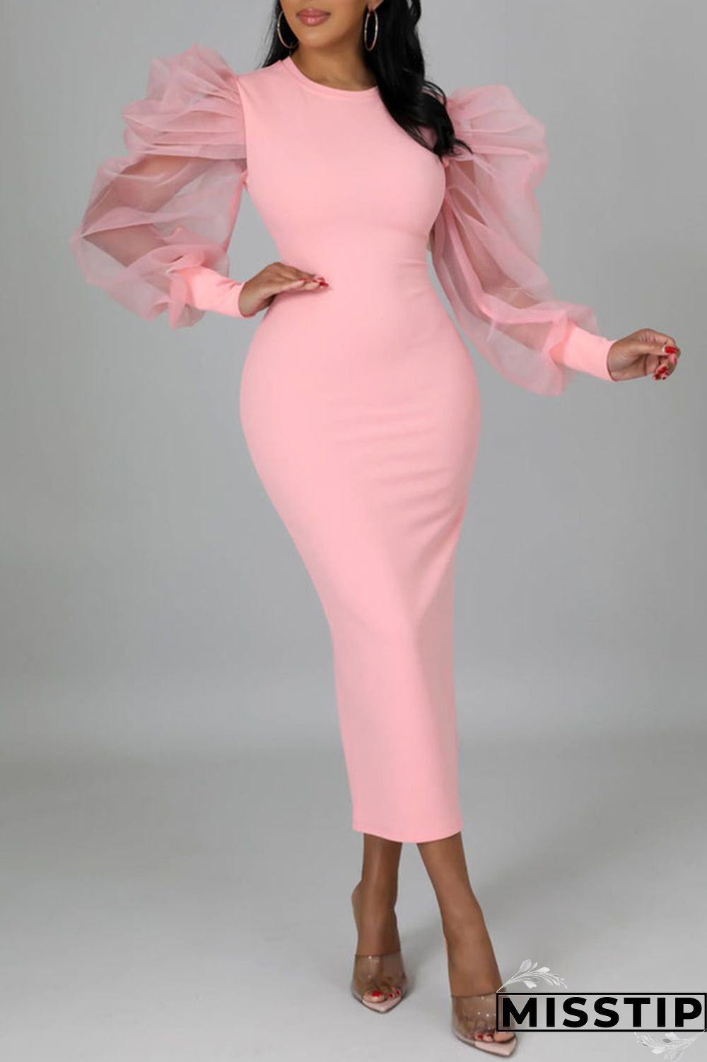 Black Fashion Casual Solid Patchwork O Neck Long Sleeve Dresses