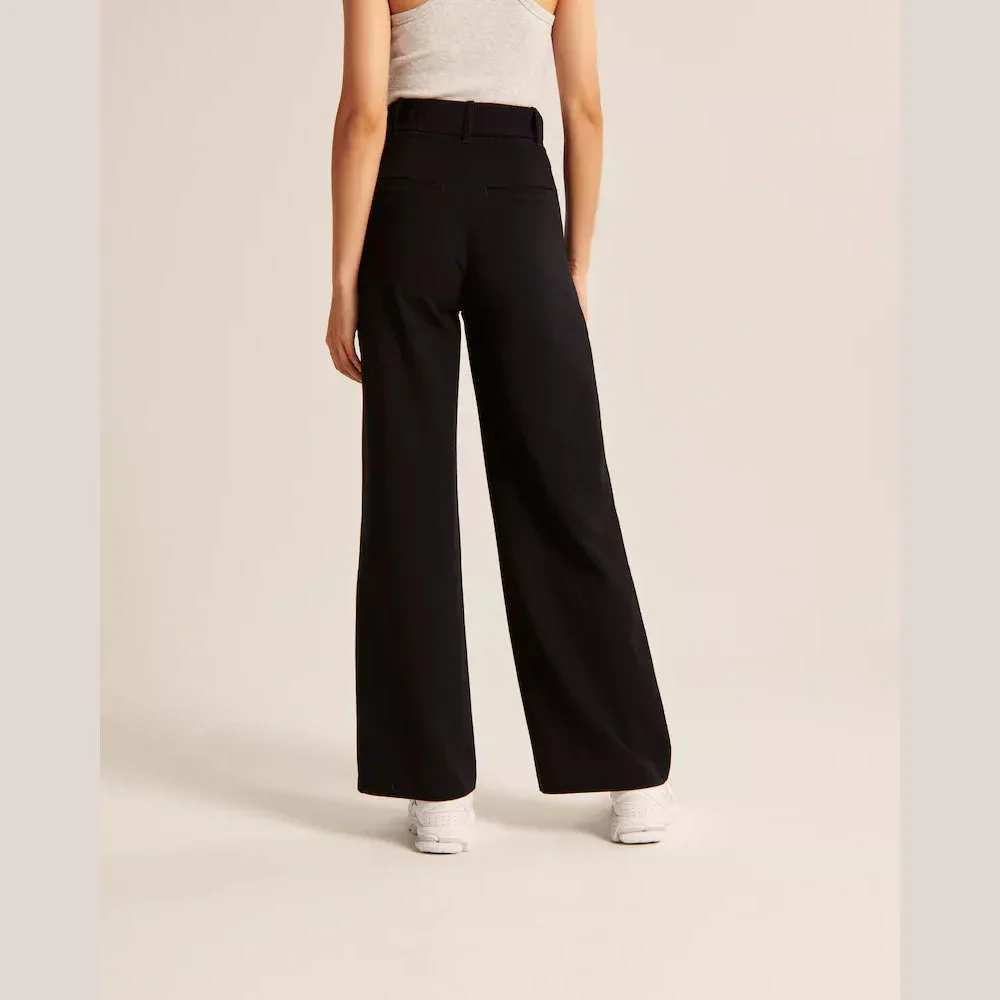 High Waist Tailored Wide Leg Pants