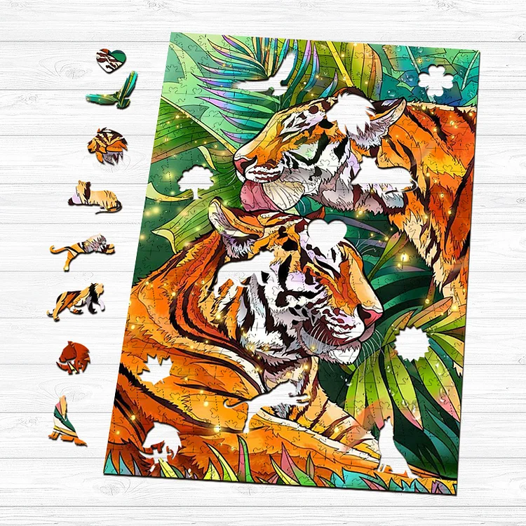 Ericpuzzle™ Ericpuzzle™NEW Tiger Couple Wooden Puzzle