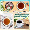 8Pcs Snowman DIY Wood Diamond Painting Coasters Kit with Round Base