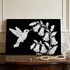 DIY Pearl Painting Bird for Home Wall Decor with Frame(20x30cm) Decor