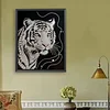 Upgrade Pearl Tiger Premium 5D Diamond Painting Kit Black & White Pearls painting Sparkling Special Shaped Diamond painting 30*40CM
