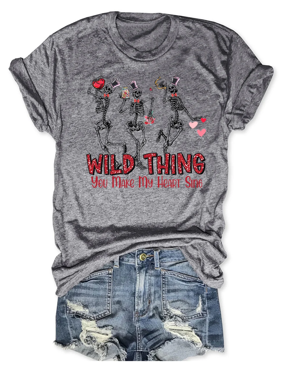 Wild Thing You Make My Heart Sing Valentine's Day T-Shirt