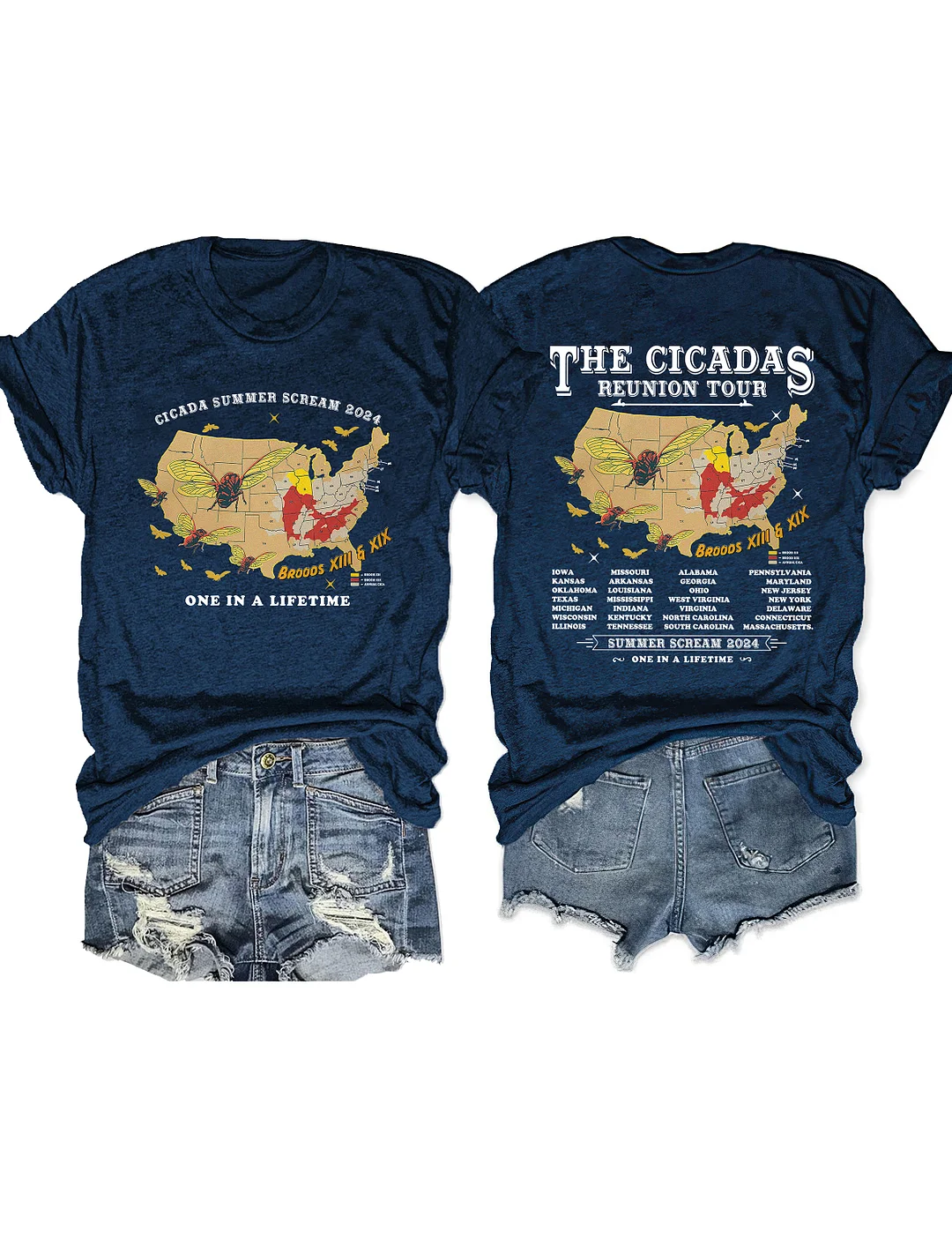 Cicadas Summer Scream Reunion Tour 2024 T-shirt