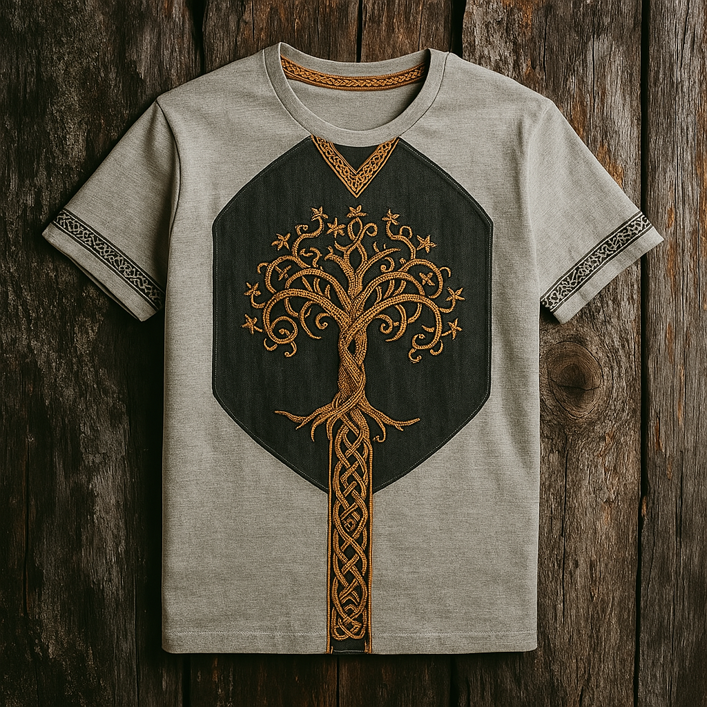 Men's Viking Life Of Tree Celtic Knot Art T-Shirt