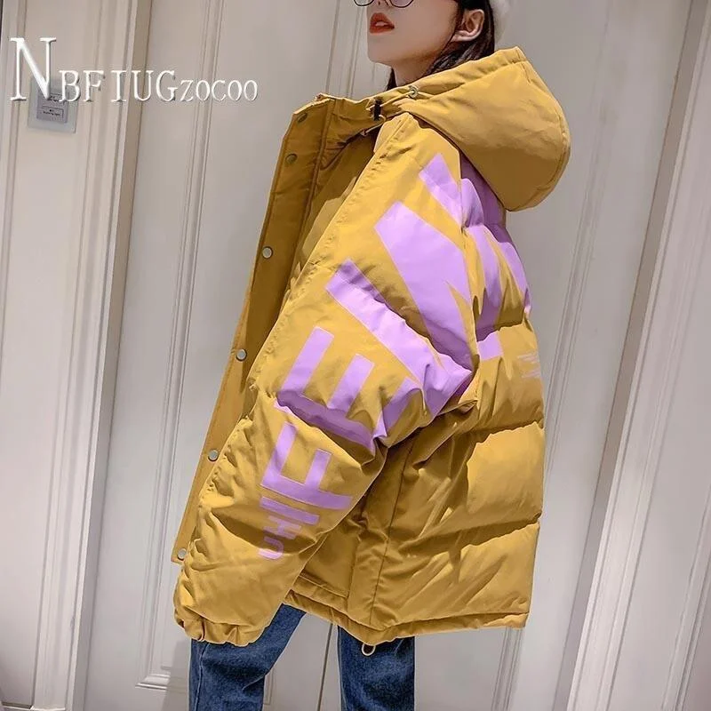 Women Parkas Winter 2020 New Korean Loose Students Bread Style Female Coat