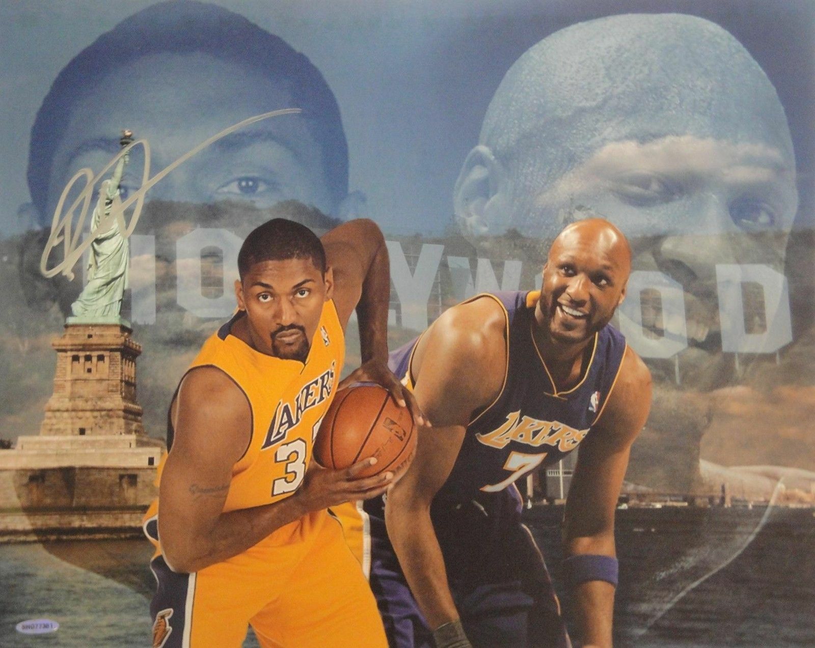 Ron Artest Metta World Peace Signed Autographed 16x20 Photo Poster paintinggraph Lakers UDA Odom