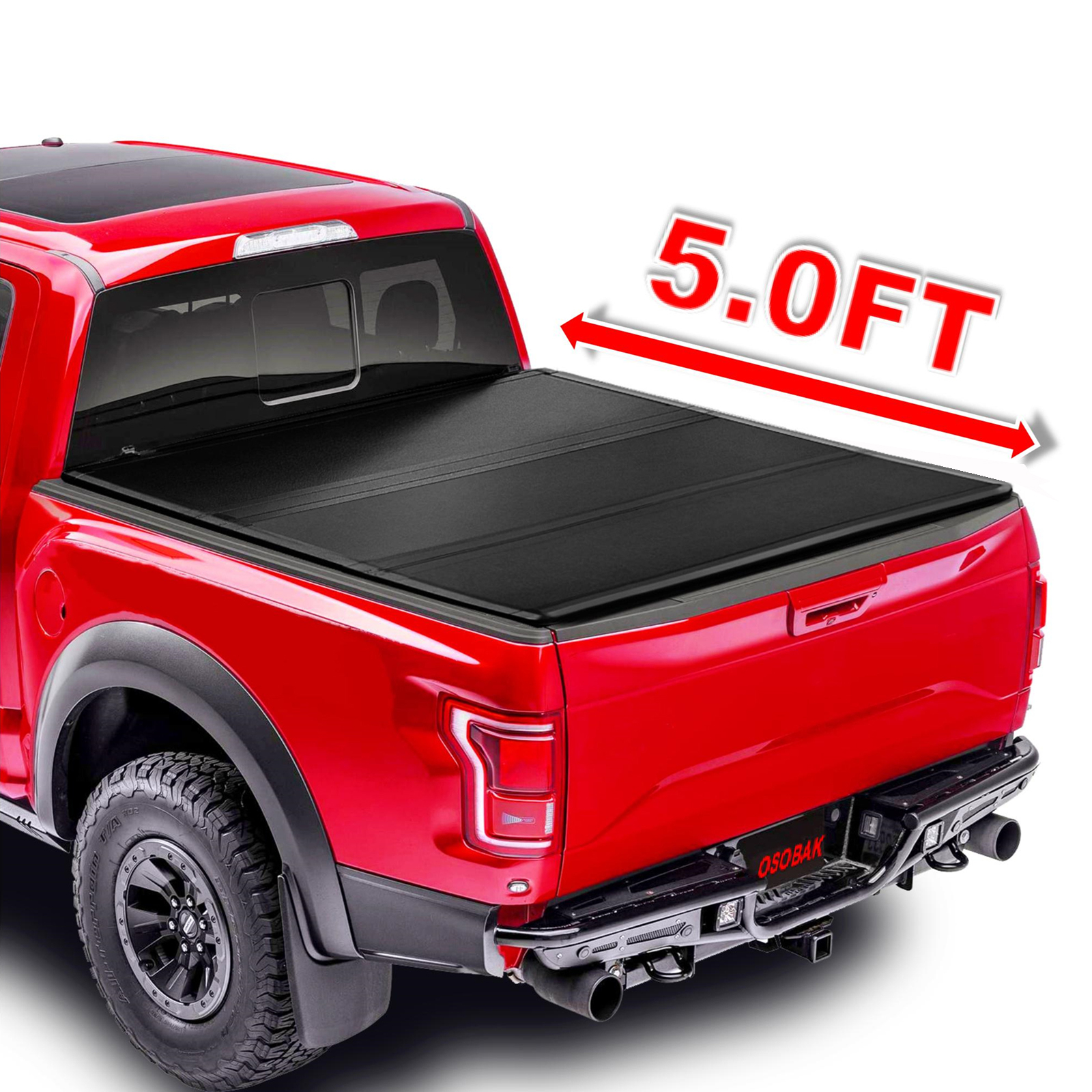 For 20192022 Ford Ranger 5' Truck Bed OSOBAK Hard TriFold Tonneau