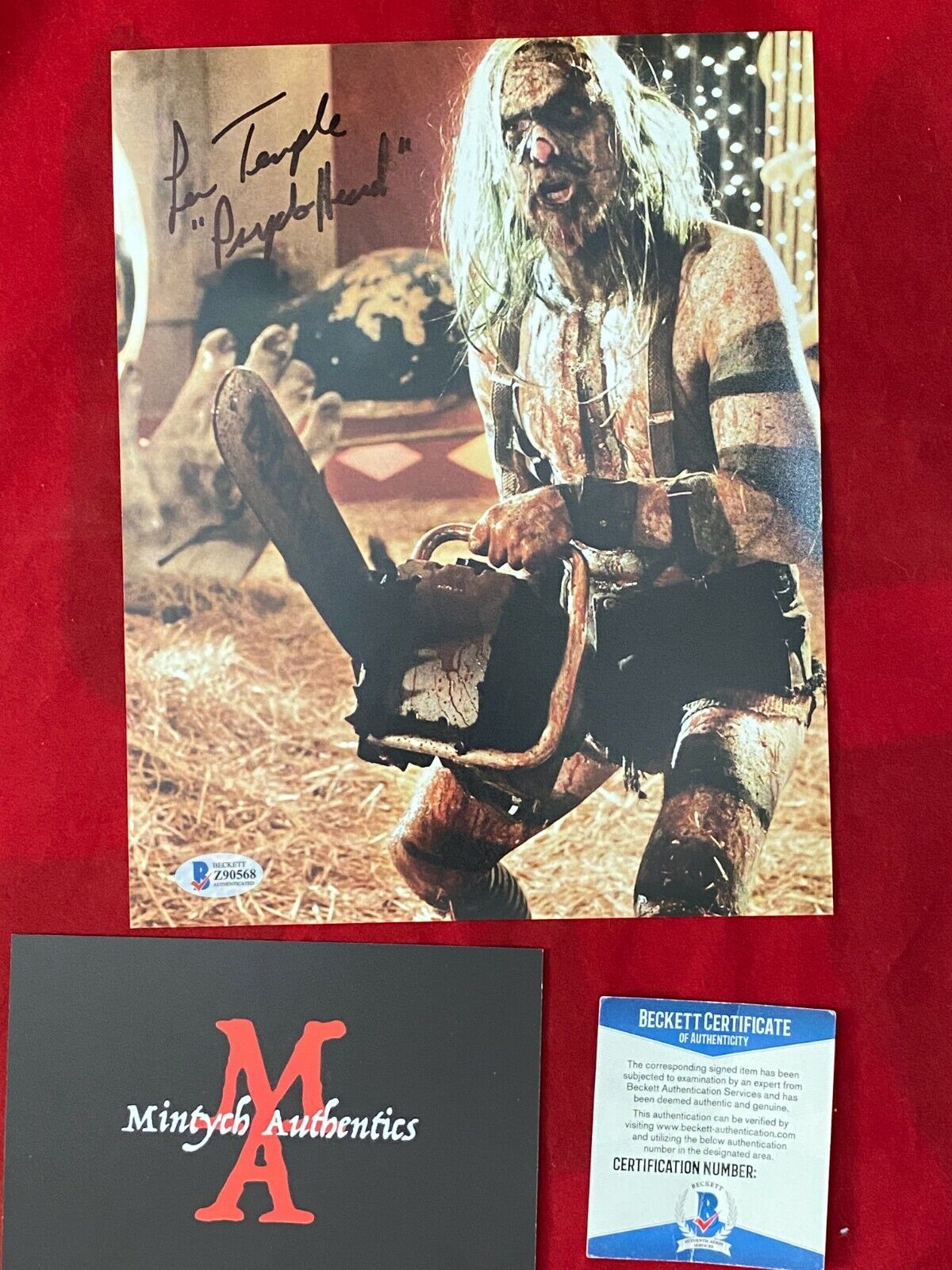 LEW TEMPLE AUTOGRAPHED SIGNED 8x10 Photo Poster painting! 31 MOVIE! BECKETT COA! HORROR