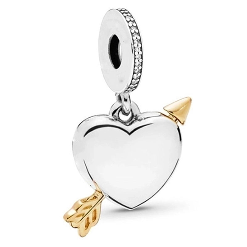 1 PC/Package Metal Rhinestones Plating Inlay Polished Pendant Beads