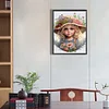 Flower Hat Girl - Crystal Rhinestone Diamond Painting