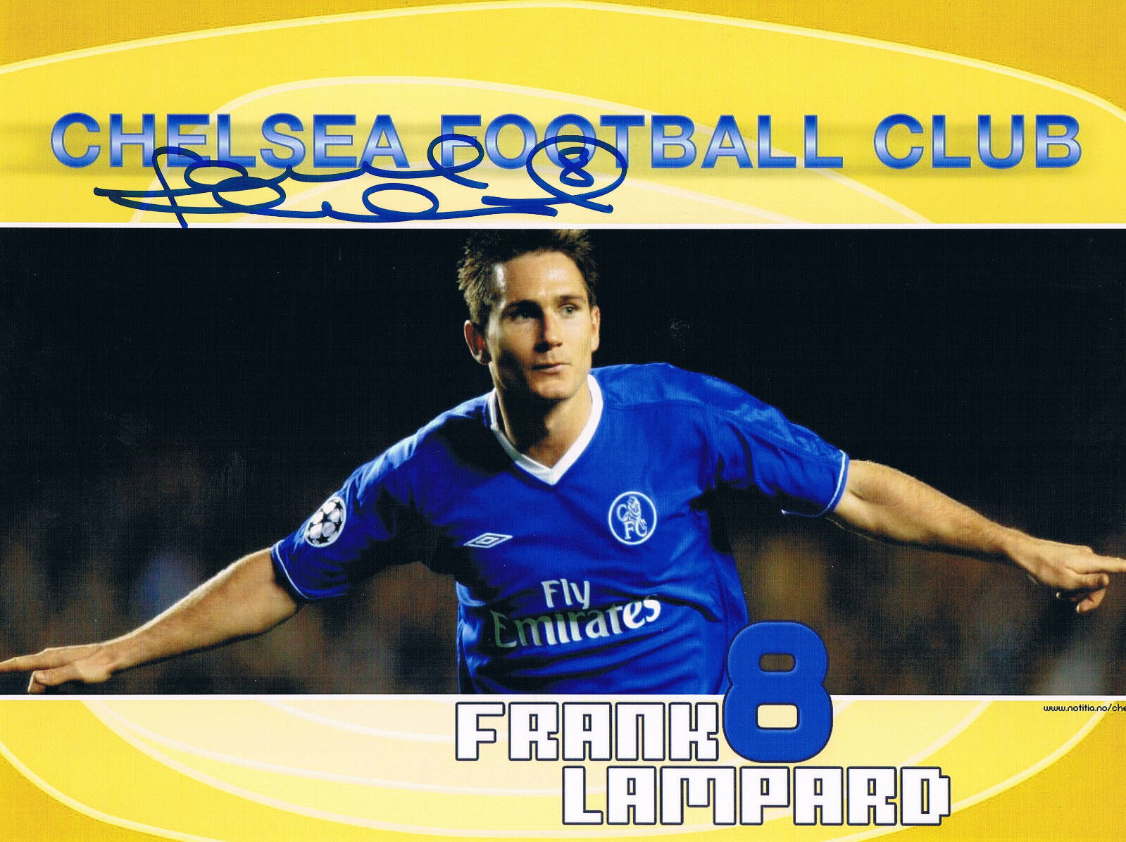 Frank Lampard 1978- genuine autograph 8x12