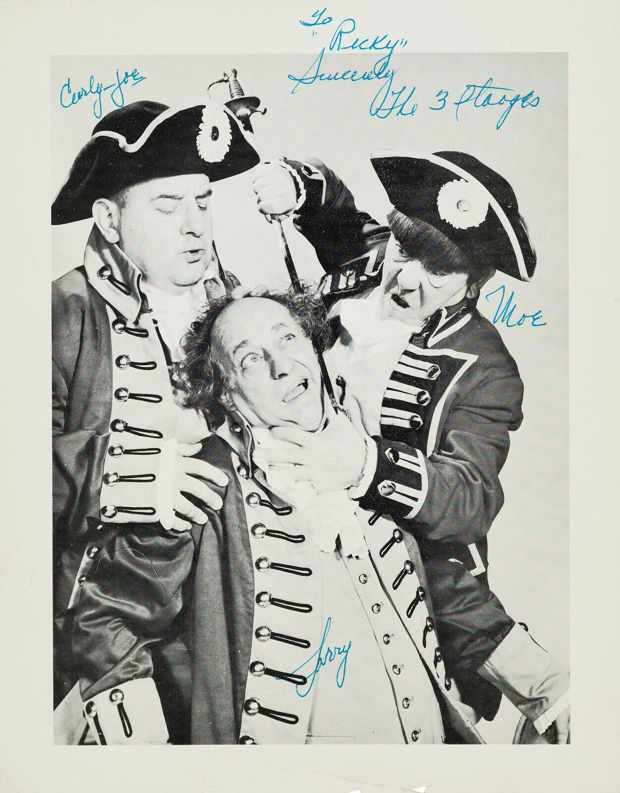 THE THREE STOOGES Signed Photo Poster paintinggraph - Comedy Film Actors - preprint