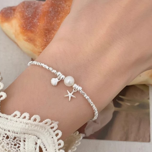 シルバーシェルブレスレット