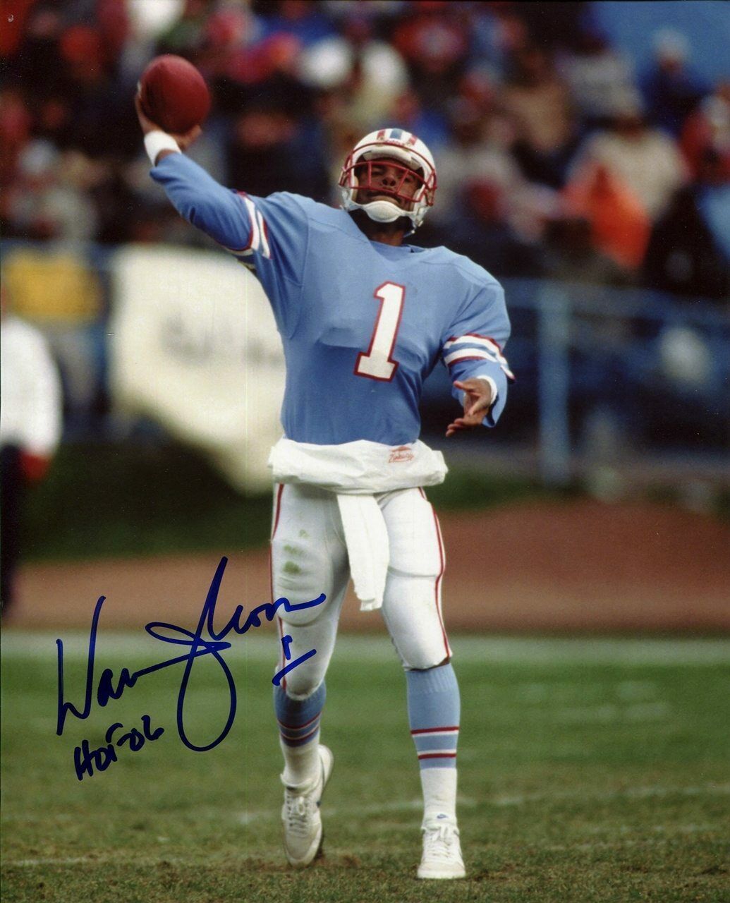 Warren Moon Houston Oilers HOF Autographed Signed 8x10 Photo Poster painting CFS Holo COA