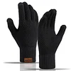 Men's Outdoor Fleece Warm Touch Screen Knit Gloves by Inlyline