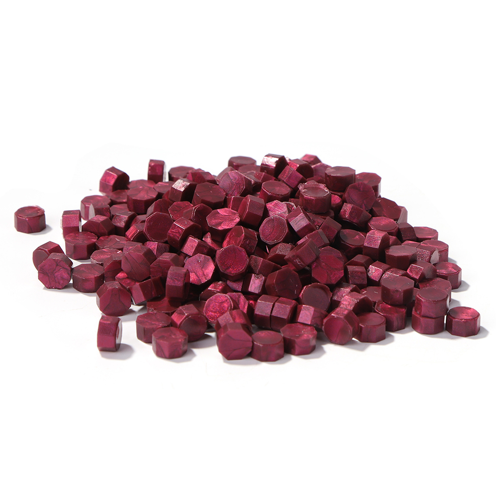 

100pcs Octagon Sealing Wax Beads Purple Red - Wax Seal Stamp, 501 Original
