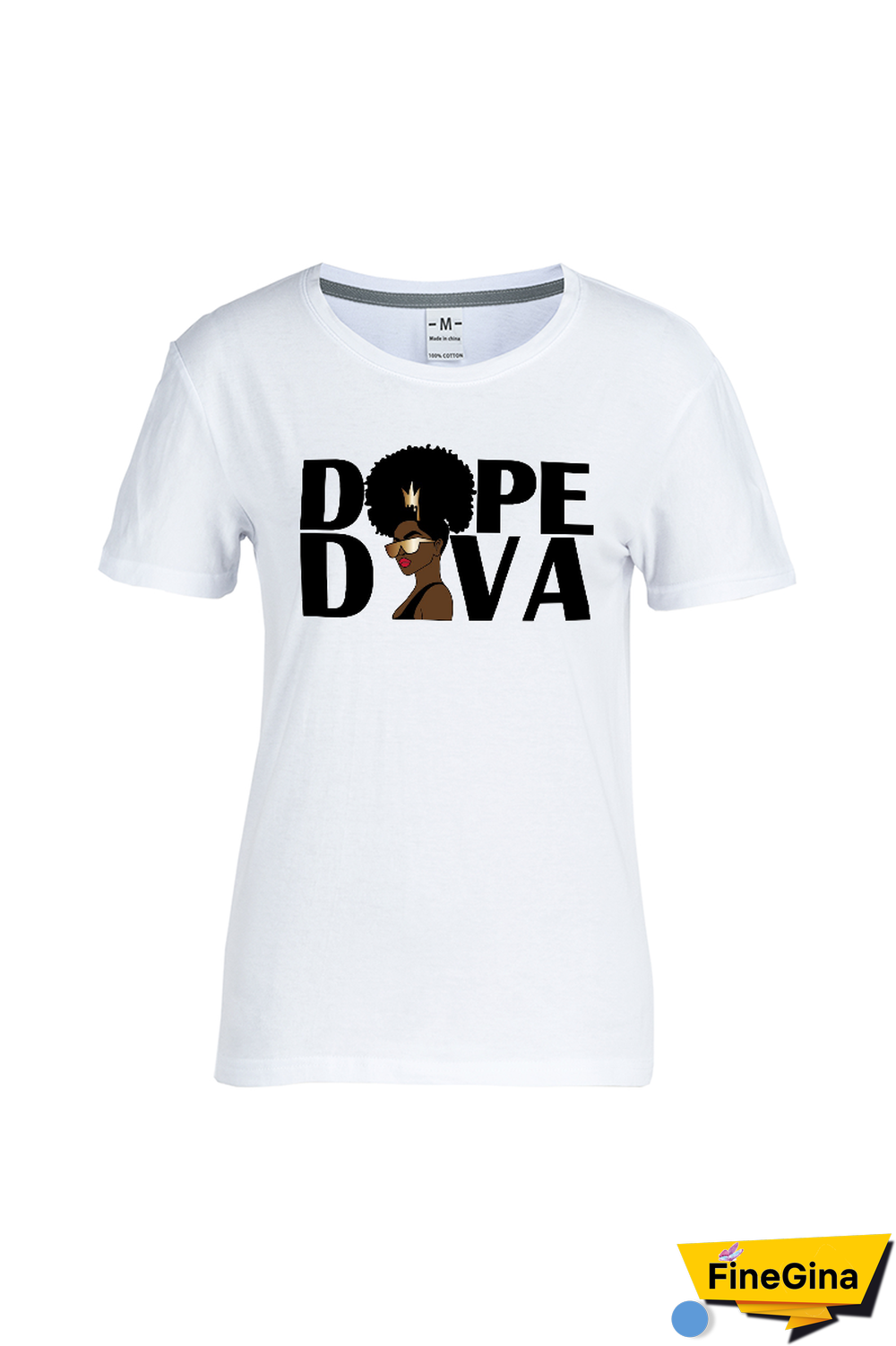 White Daily Vintage Print Patchwork Letter O Neck T-Shirts