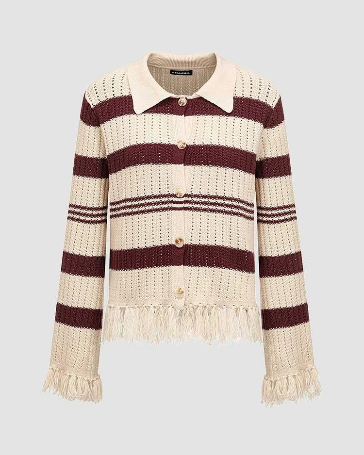 Mersea Knitted Fringe Sweater