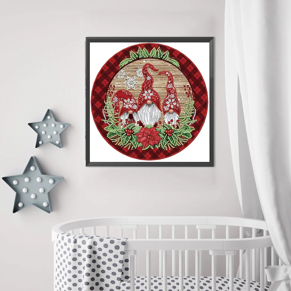 Diamond Painting - Partial Special Shaped Drill - Gnome(Canvas|30*30cm)