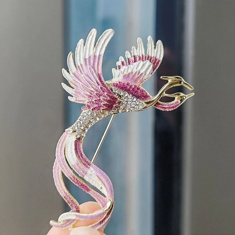 Chinoiserie Retro Ethnic Style Pin Phoenix Alloy Plating Unisex Brooches