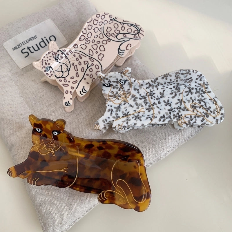 Casual Cute Women's Animal Leopard Acetic Acid Sheets Hair Claws