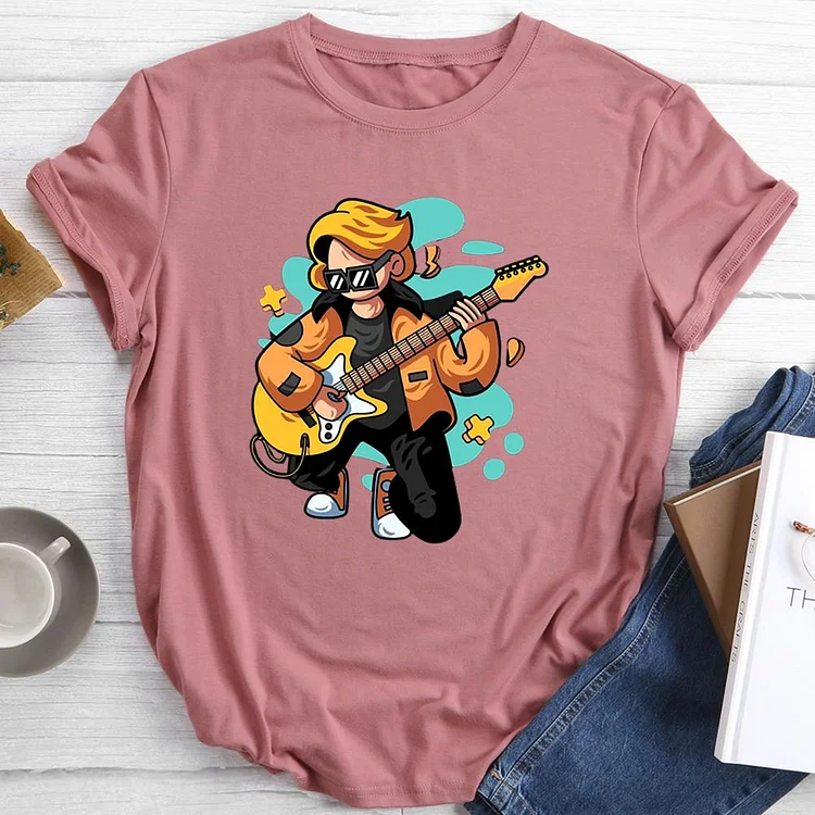 Guitarist Round Neck T-shirt