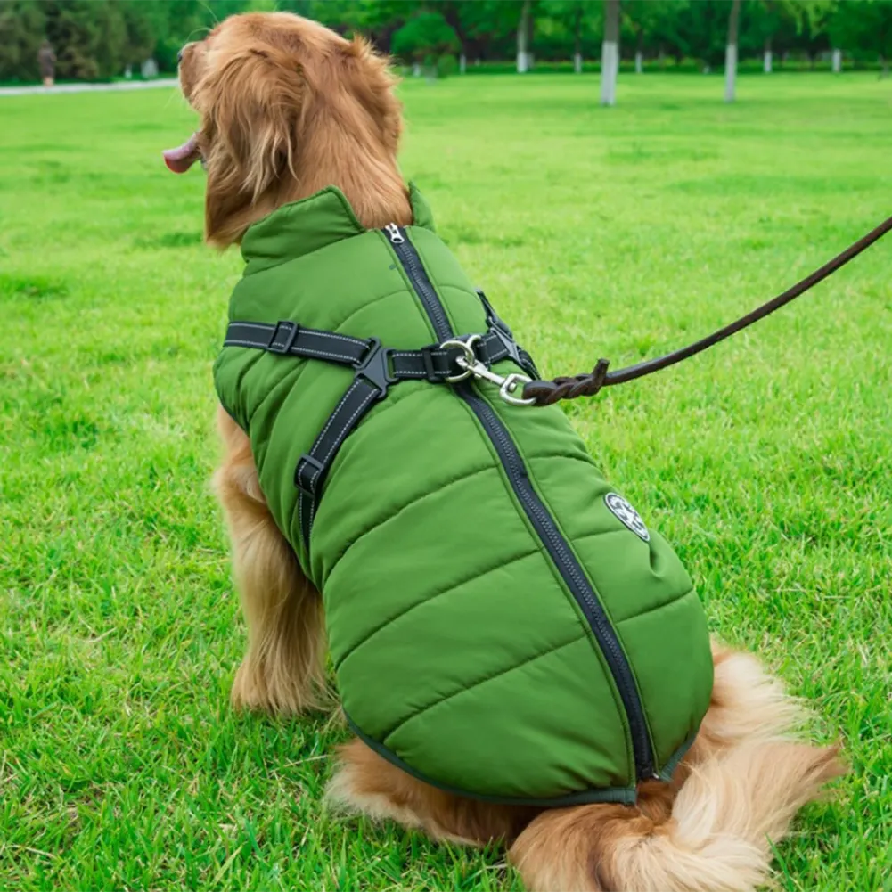 Pawbibi Sport- Waterproof Winter Jacket with Built-in Harness