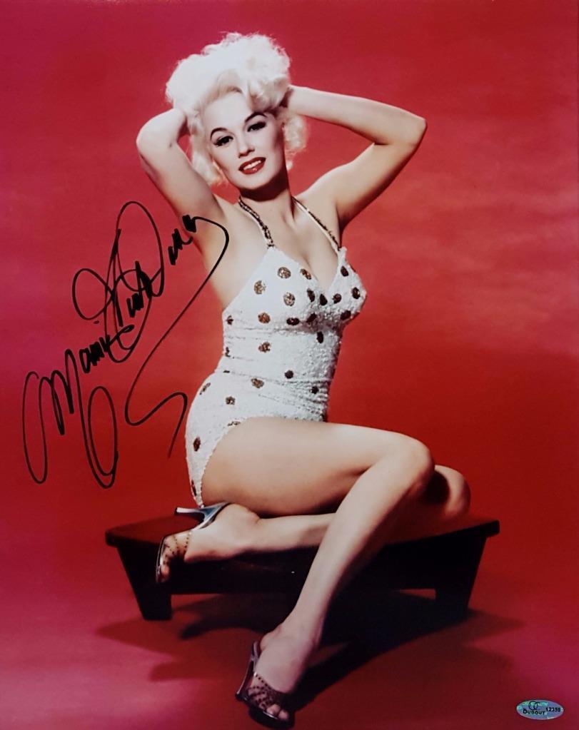 Mamie Van Doren Signed 11x14 Photo Poster painting Playboy Playmate OC Dugout Hologram P Auto