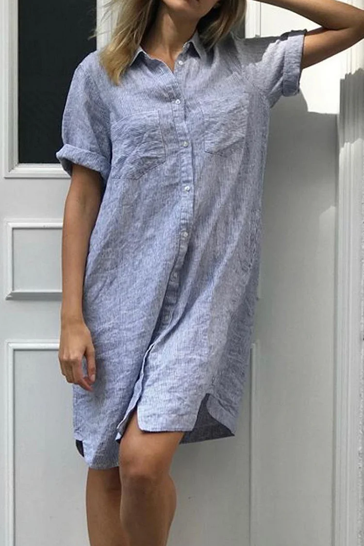 Linen Solid Long Shirt