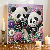 Framed Diamond Painting - Special Shaped - Panda (25x25cm)