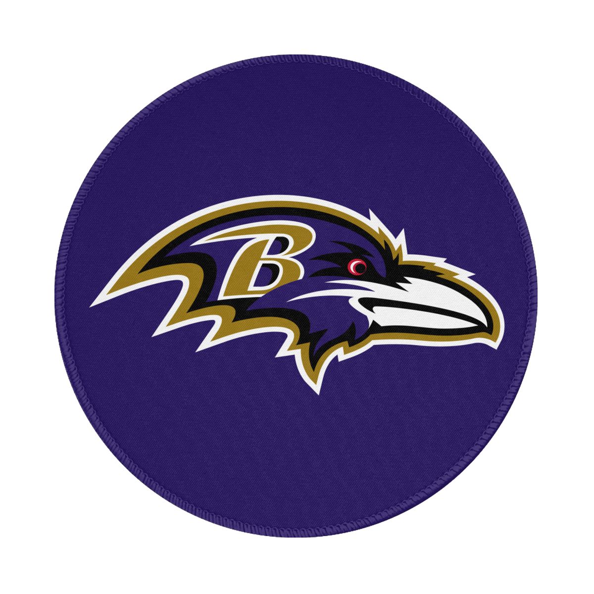 Baltimore Ravens Waterproof Round Mouse Pad for Wireless Mouse