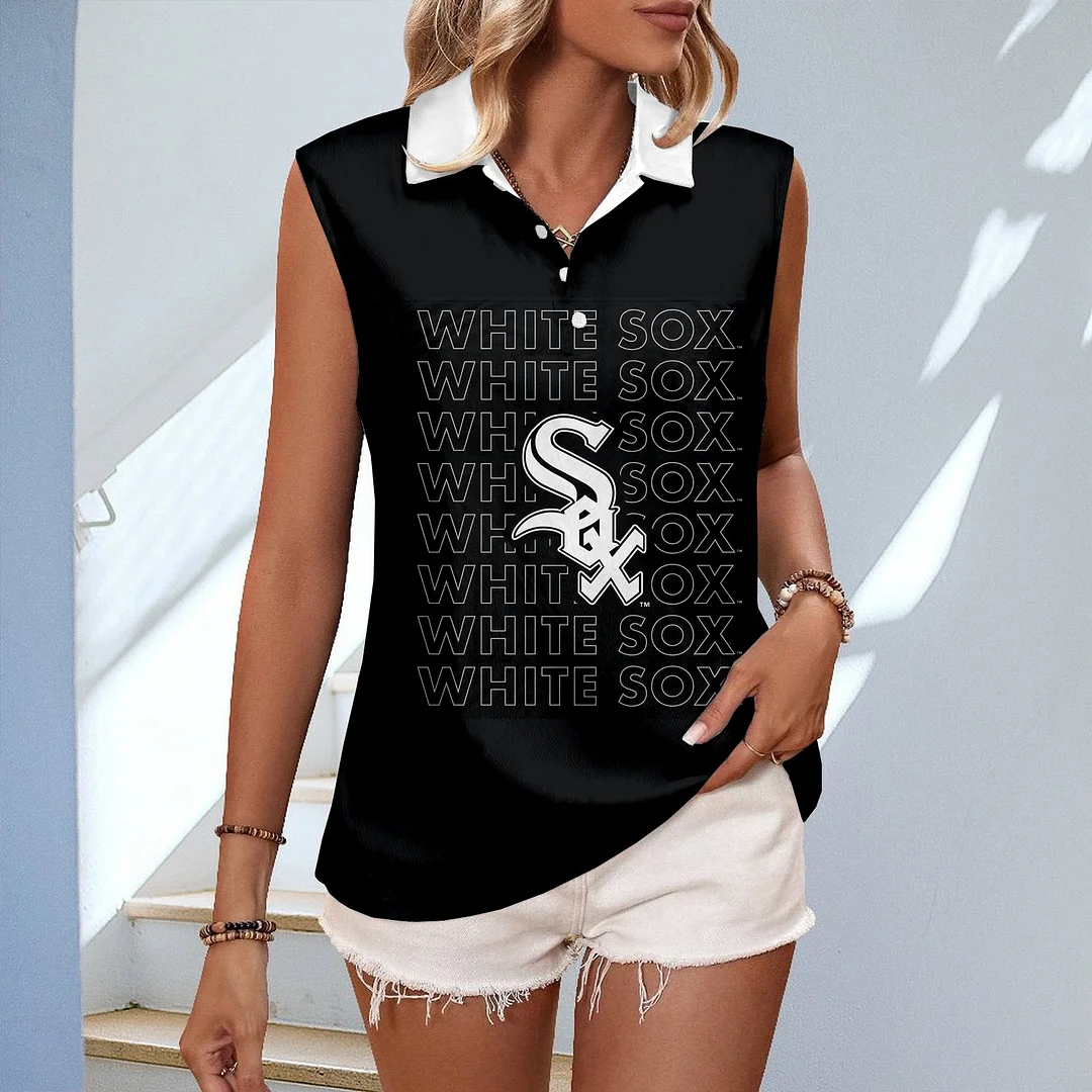 Women's V-neck Sleeveless Casual Polo Vest