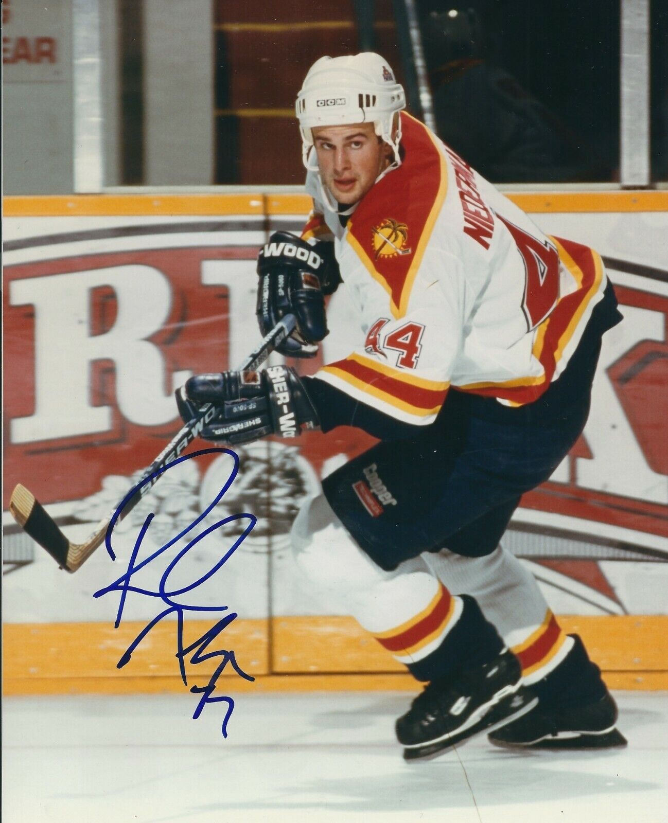 Signed 8x10 ROB NIEDERMAYER Florida Panthers Photo Poster painting - COA